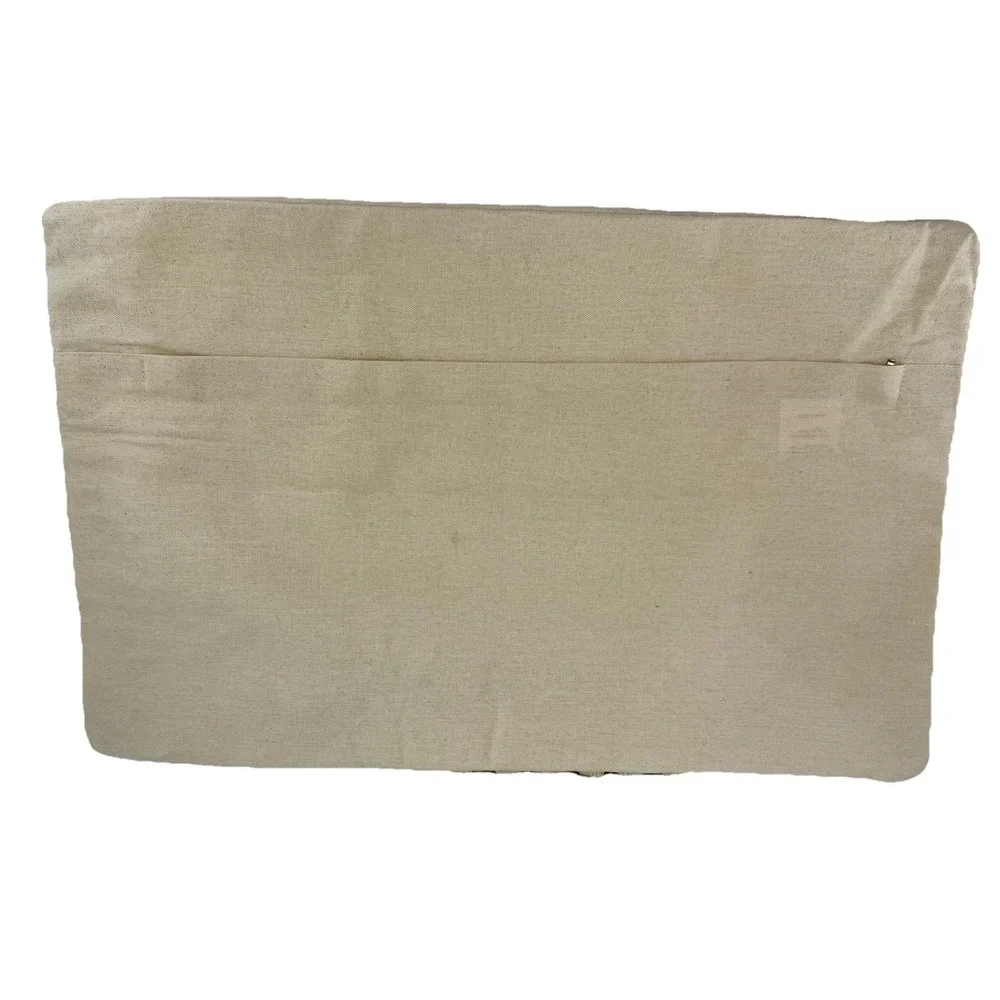 Hobby Lobby Throw Pillow Cover Tassel‎ Cotton Muslin Beige Zip 21.5